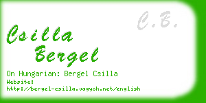 csilla bergel business card